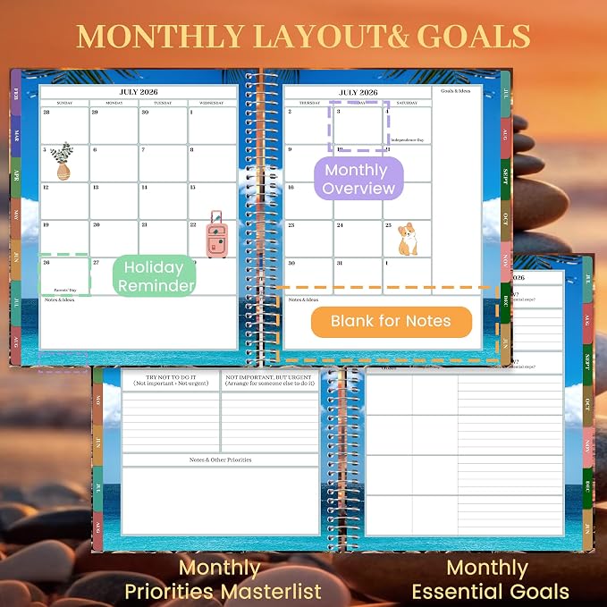 CAGIE Planner 2026-2027 18 Month July 2026-Dec 2027 Hourly Daily Calendar - Image 4