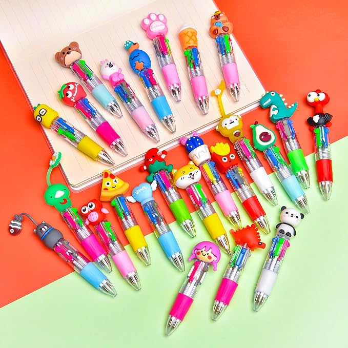 15Pcs Mini Multicolor Pens in One 4-in-1, Cute Pens Bulk - Image 6