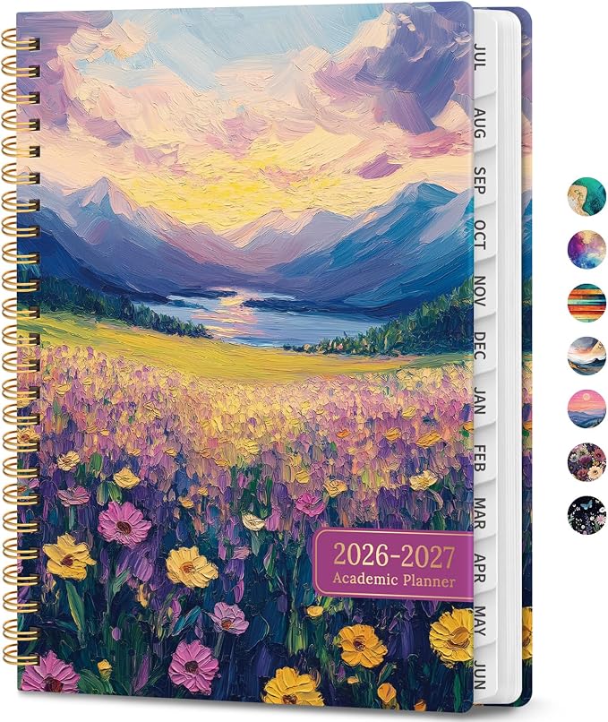 Academic Planner 2026-2027, Weekly and Monthly Calendar Book, July 2026 – June by JEJEGO