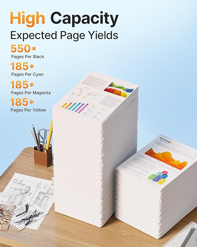 E-Z Ink Remanufactured for Epson 222 222XL Ink Cartridges Combo Pack High Yield Work for Workforce WF-2960, Expression Home XP-5200 Printer (Black, Cyan, Magenta, Yellow)-DeskLoop Office