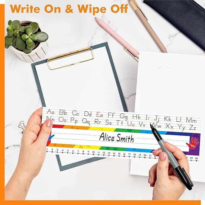 40 PCS Desk Nameplates, Waterproof Desk Name Tags - Image 4