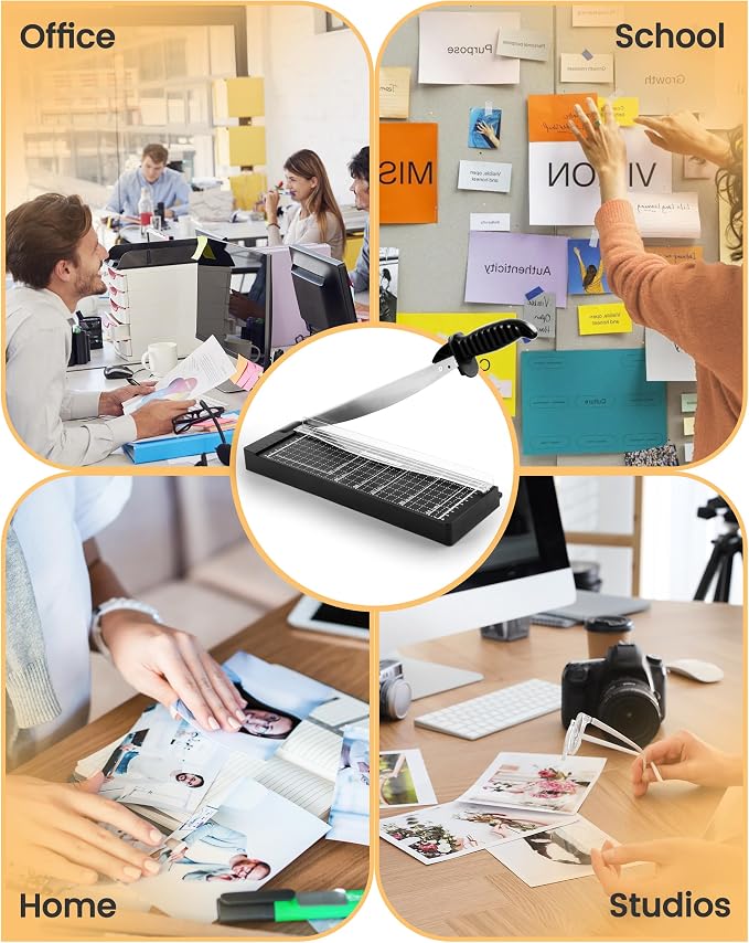MAKEASY Paper Cutter 12 Inch, 12 Sheet Capacity, Heavy Duty Paper Cutter - Image 8