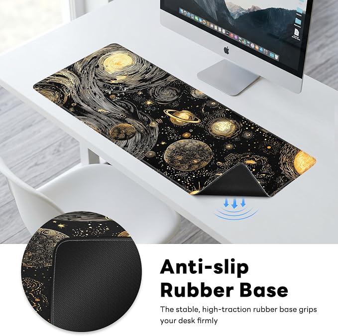 Desk Mat, Big Desk Pad, 31.5x11.8 Inches Extended Big Gaming Mouse Pad - Image 6