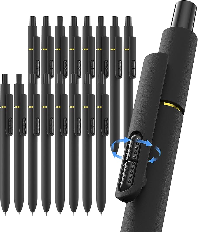 inkipen- 16 Pack Pens, Gel pens Black Ink, Fine Point, Quick-Drying Smooth by Unknown