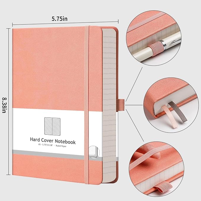 AHGXG Thick Journal Lined Notebook, 320 Numbered Pages Leather Journal - Image 2
