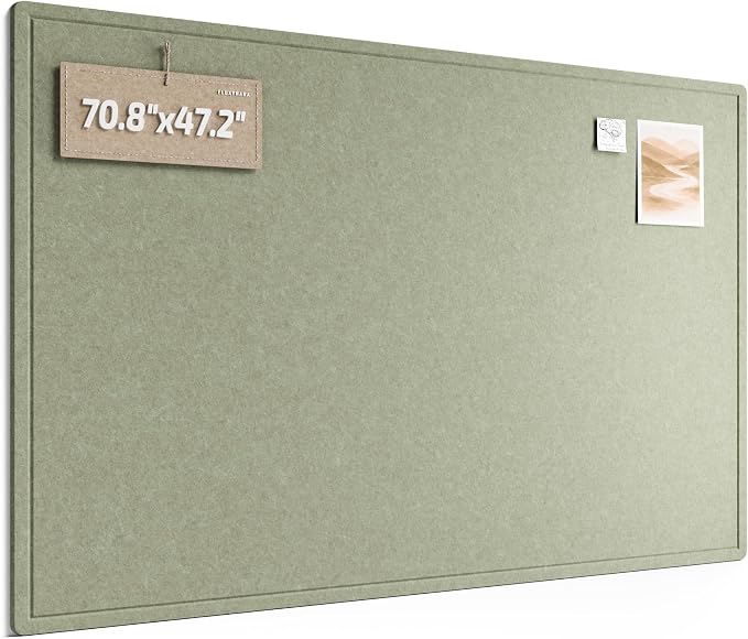 Fluxynara Large Bulletin Board, 70.8" x 47.2" Cork Board Alternative by FLUXYNARA