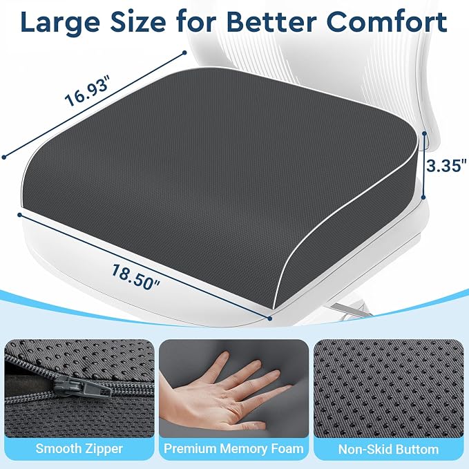 Seat Cushion, Memory Foam Office Chair Cushions - Image 2