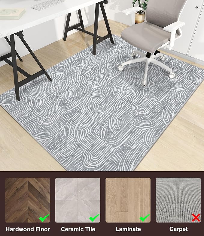 chakme Office Chair Mat for Hardwood Floor, Machine Wash - Image 3