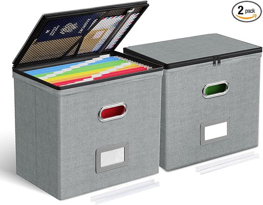 Oterri 2 Pack File Organizer Boxes by Oterri