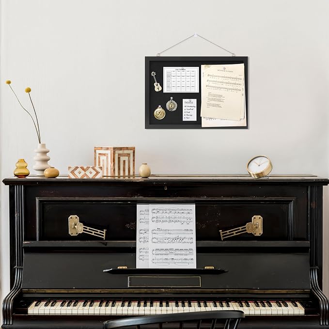DAHAPYBOO Cork Board with Linen Black, Bulletin Board 17"x12" | Corkboards - Image 4