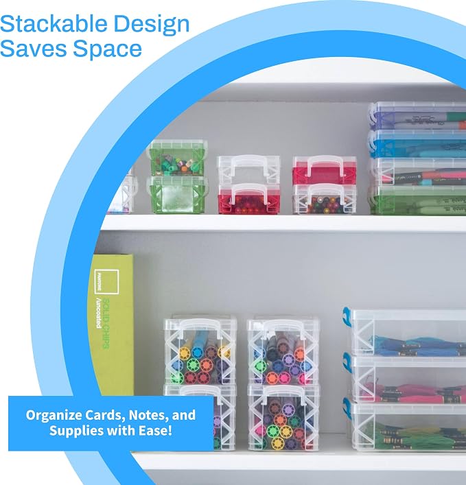 Super Stacker Index Card Box, 3 x 5 Inch Index Cards File Box, Note Holder - Image 5