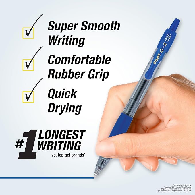 Pilot G2 Premium Refillable & Retractable Rolling Ball Gel Pens, Bold Point - Image 2