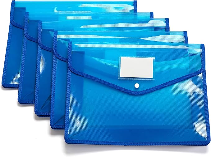 Plastic Wallet Folder Envelope Poly Envelope Expandable File Wallet Document - Image 2