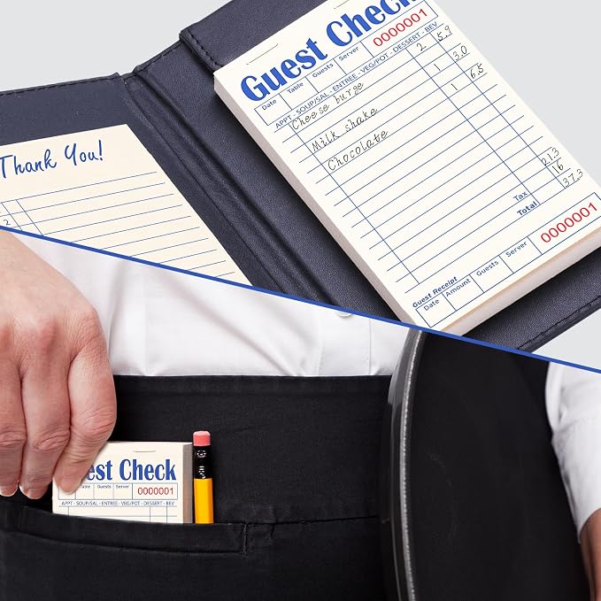 ZPARIK Guest Checks Books for Servers, Server Note Pads, 6 Pack, Natural Color - Image 6