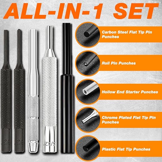 BESTNULE Punch Set, Pin Punches, Punch Tool, Roll Pin Punch Set, Made of High - Image 4