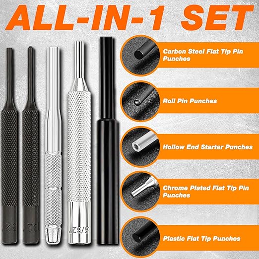 BESTNULE Punch Set, Punch Tools, Roll Pin Punch Set, Made of Solid Material - Image 5