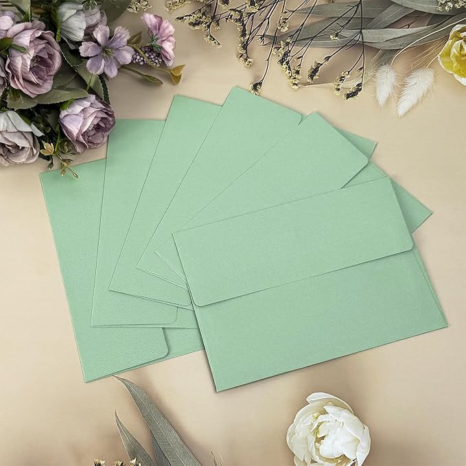 4x6 Green Envelopes For Invitation, A6 envelope 4.75 x 6.5 inch, 4X6 Envelopes - Image 3