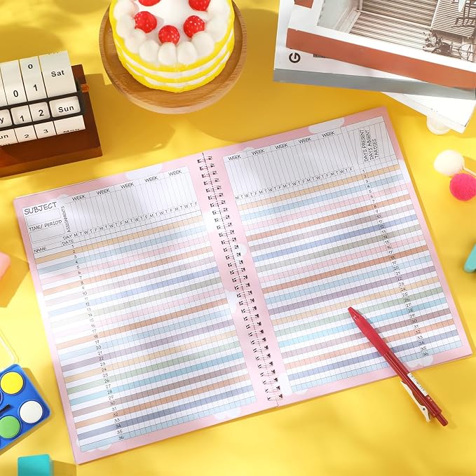 Fuyoooo Teacher Record Book Teacher Grade Books 2026-2027 Spiral Bound Record - Image 7