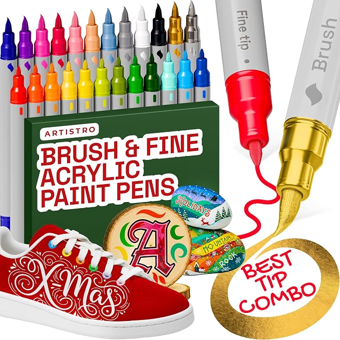 ARTISTRO 24 Acrylic Paint Markers by ARTISTRO
