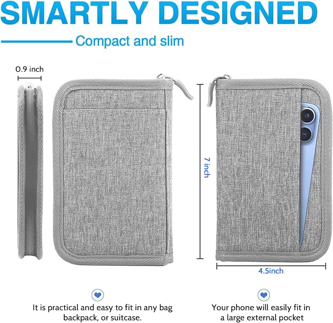 Passport Holder for Travel, Women Rfid Blocking Passport Wallet, Travel - Image 2