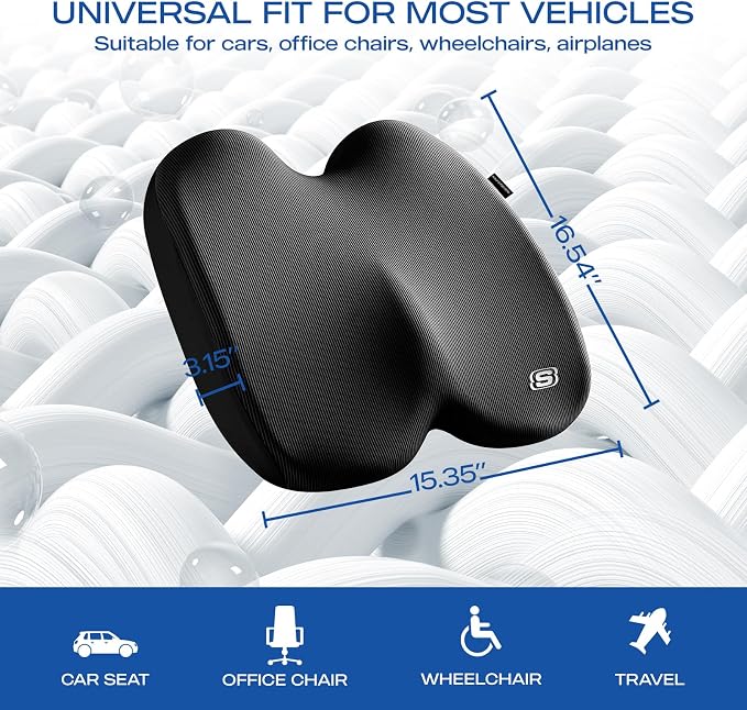 Skechers Seat Cushion, Ergonomic Memory Foam Cushion - Image 5