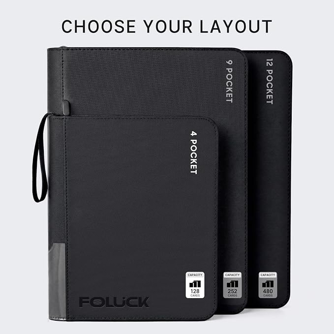 Foluck 4 Pocket Top Loader Binder, Holds 128 Toploaders, Side-Loading Trading - Image 6