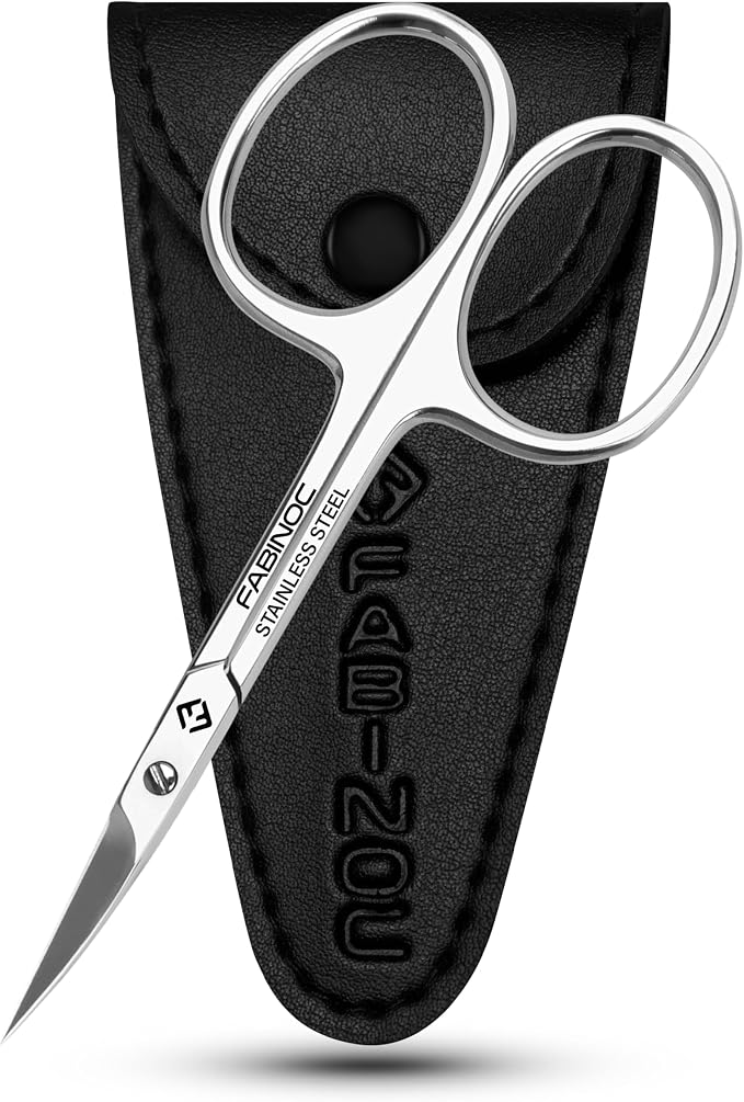 Curved Cuticle Scissors for Women & Men by FABINOC