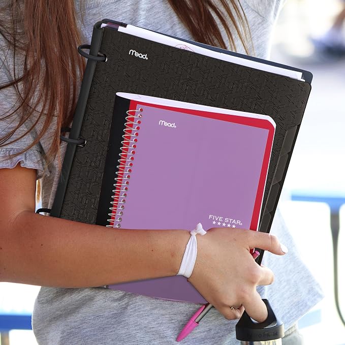 Five Star Spiral Notebook, 2 Subject, College Ruled Paper, 80 Sheets, Amethyst - Image 7
