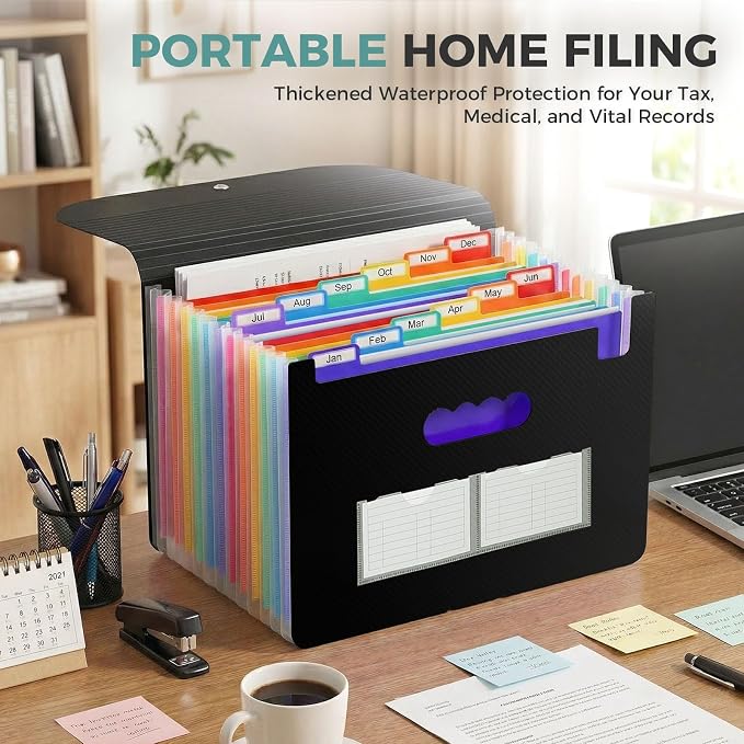 SKYDUE Accordion File Organizer, Expanding File Folder - Image 8