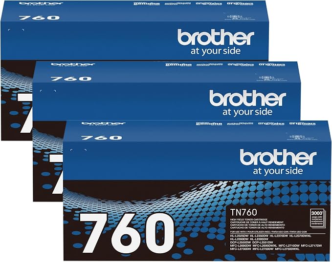 Brother Genuine TN760 High Yield Black Toner Cartridge by Unknown
