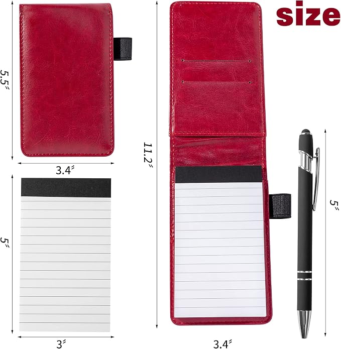 Camelmother 10Pcs Pocket Notepad Holder Set Notebook 3 x 5 Inch - Image 2