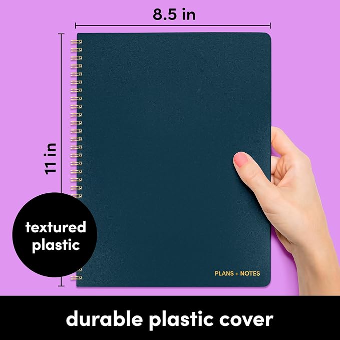 PAPERAGE Undated Daily Planner & To Do List Notepad, 8.5 in x 11 in, Spiral - Image 2
