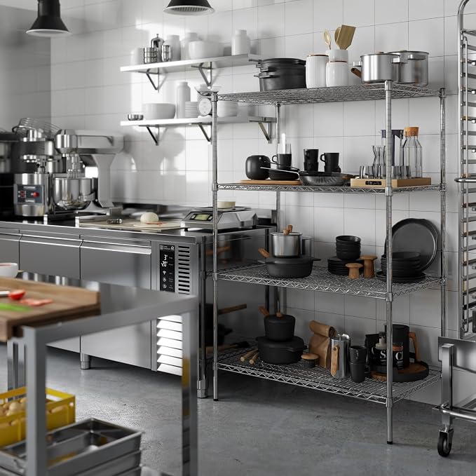 Regal Altair 24" Deep x 42" Wide x 64" Height Wire Shelving Kit | 4-Tier | NSF - Image 5