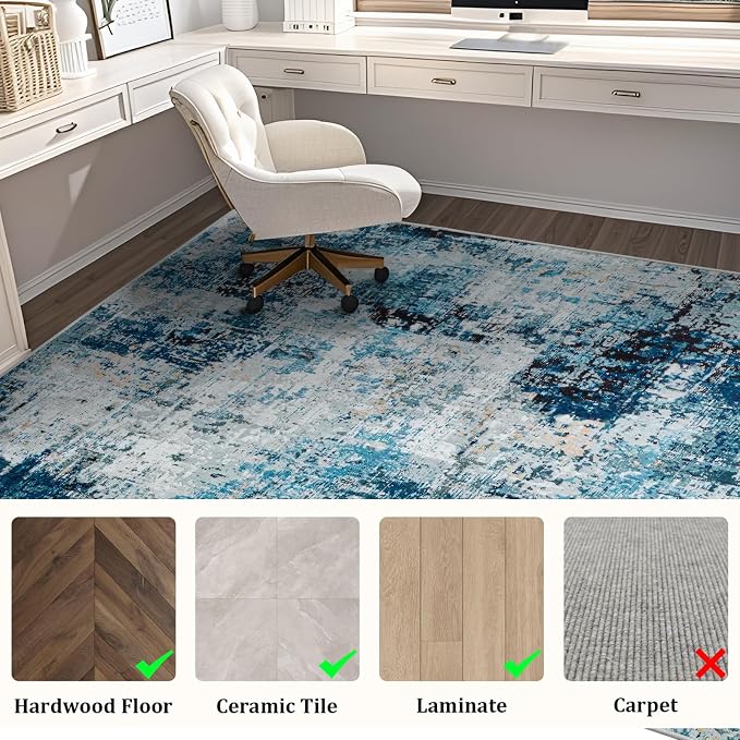 Office Chair Mat for Hardwood Floor, Machine Wash - Image 4