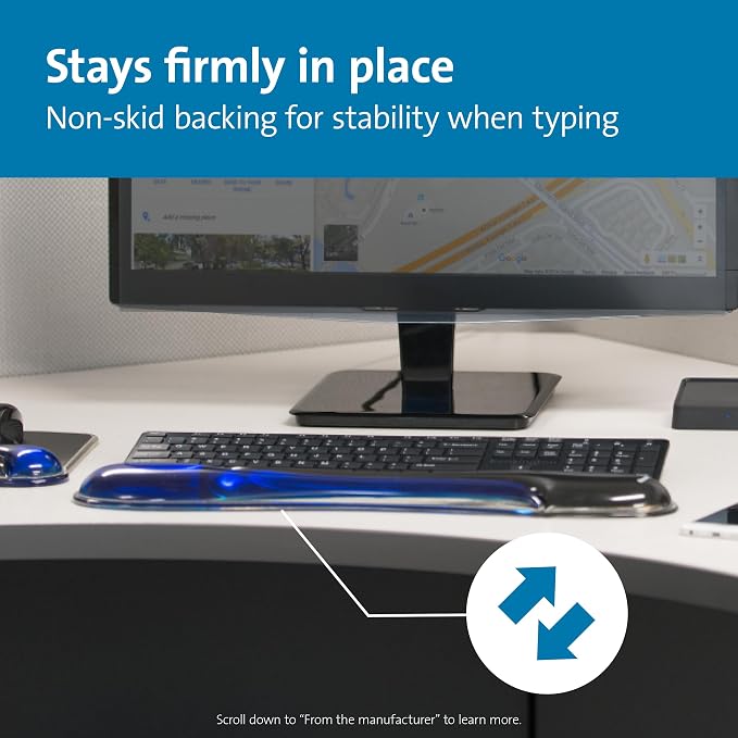 Kensington Duo Gel Keyboard Wrist Rest, Ergonomic Support - Image 6