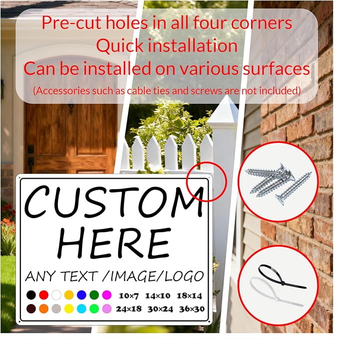 Custom Signs, Personalized Metal Signs-10×7inches-indoor/outdoor Weatherproof - Image 4