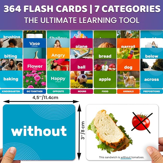 QUOKKA 364 Flash Cards for Kids and Adults - Image 2