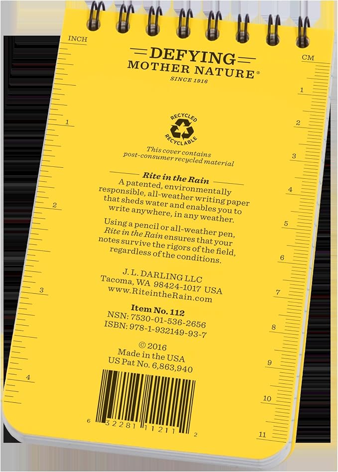 Rite in the Rain Weatherproof EMS Notebook, Vital Stats Pages, 3 Pack - Image 5