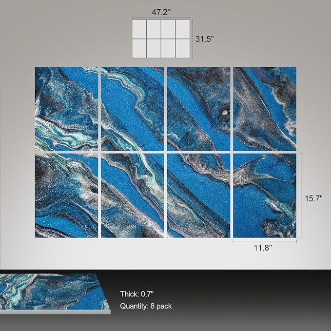 UMIACOUSTICS 8 Pcs 0.7Inch Thick Art Acoustic Panels, Total 47.2” x 31.5” - Image 3