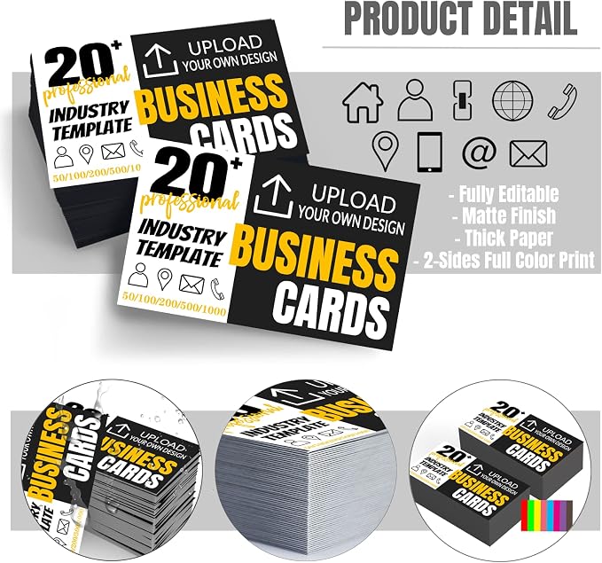 Custom Business Cards Double-Sided Personalized Stationery | Professional - Image 2