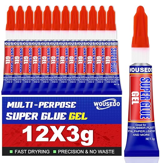 12 x 3g Super Glue Gel, Fast Strong Adhesive, Strong Cyanoacrylate Glue by Unknown