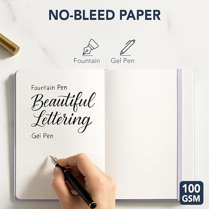 Mr. Pen- Dotted Journal Notebook, A5 Medium Size | 160 Pages, Fabric Hardcover - Image 3