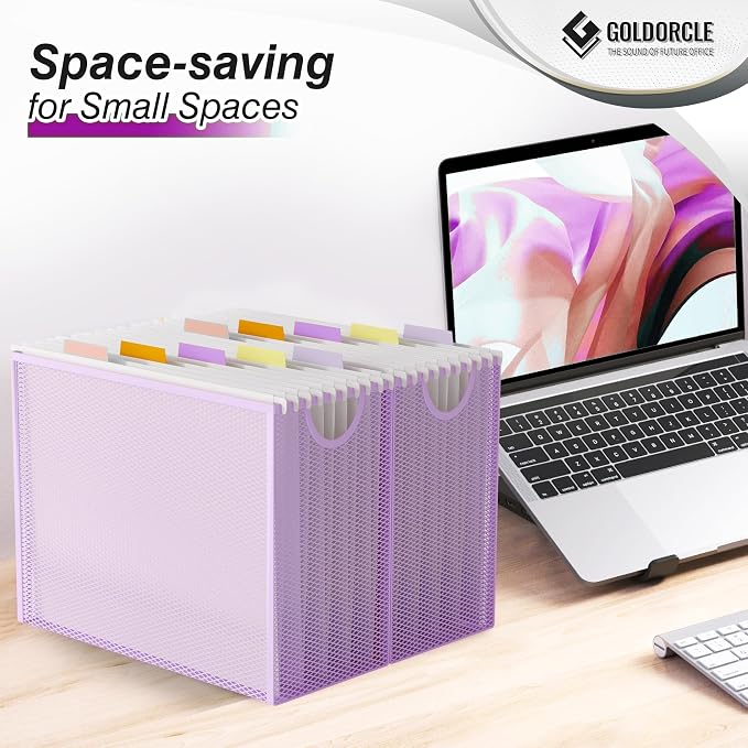Hanging File Organizer, Letter-Size File Holder Filing Box - Image 6