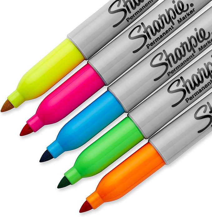 Sharpie 1874447 Neon Permanent Markers, Fine Point - Image 3