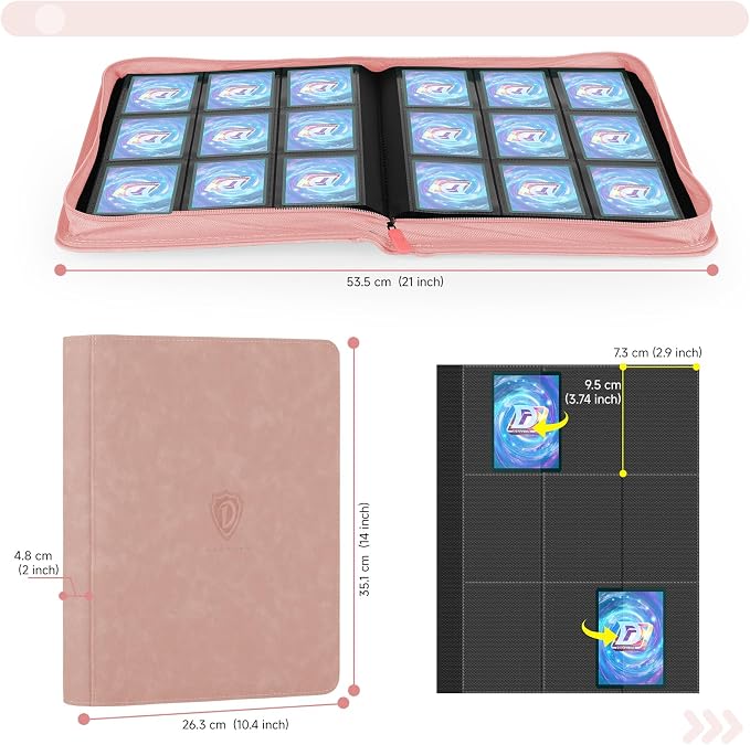9 Pocket Card Binder, 360 Pockets Trading Card Binder, Double Sided Pocket - Image 3