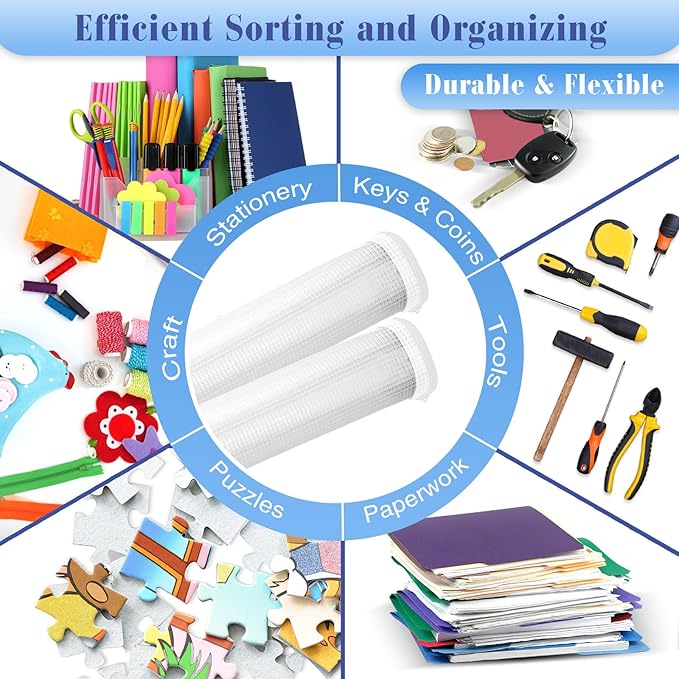 Jetec 32 Pcs Mesh Zipper Bags Toy Storage Bikini Organizer Bag Bolsas Para Guardar Trajes De Baño Waterproof Zipper Reusable Pouch Puzzle Multipurpose for Storage Office(White,7.5 x 5 Inch)-DeskLoop Office