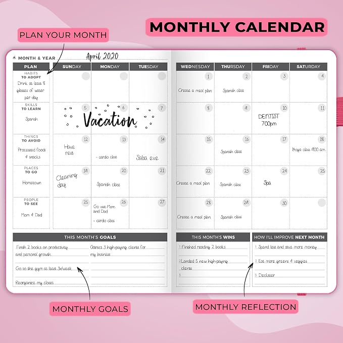 Clever Fox Planner – Undated Weekly & Monthly Planner - Image 4