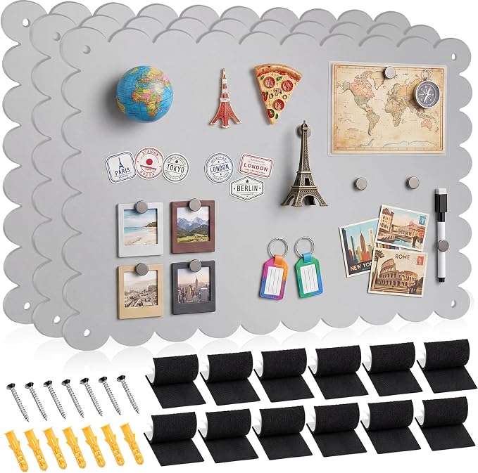 Gueevin 3pack Magnetic Board for Wall 16.1" x 13" Magnet Bulletin Board to by Gueevin
