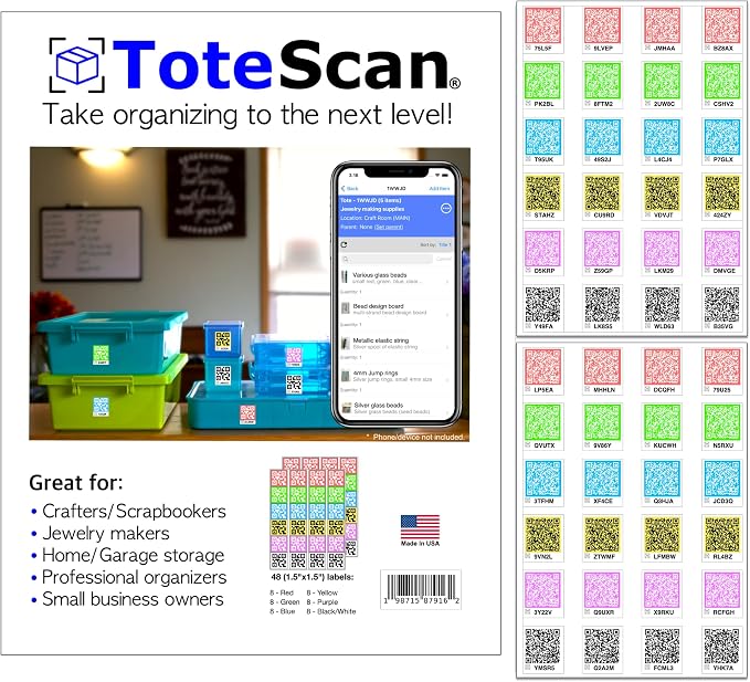 ToteScan Intelligent Color QR Labels by ToteScan