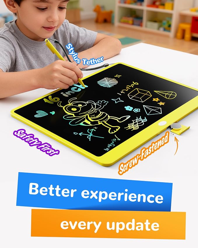 KOKODI LCD Writing Tablet, 16 Inch Colorful Toddler Doodle Board Drawing Tablet - Image 3